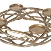 Boltze Home Kerzenleuchter Ringval Gold