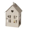 Boltze Home Laterne Alamo Klein 13 cm x 7 cm x 9 cm Beige