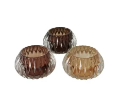 Boltze Home Teelichthalter Biba Ø 10 cm x 6,5 cm Farbenauswahl* Geschenkartikel