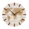 Boltze Home Wanduhr Global Ø 50 cm Creme-Weiß* Geschenkartikel