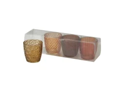 Boltze Home Windlicht Marilu 4-er Set Ø 7,5 cm x 7,5 cm Mehrfarbig* Windlichter