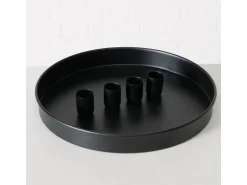 Boltze Kerzenleuchter Margo Ø 25 cm x 3 cm Schwarz