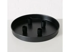 Boltze Kerzenleuchter Margo Ø 25 cm x 3 cm Schwarz