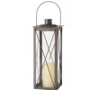 Boltze Laterne Farol Mittel 35 cm x 14 cm x 14 cm Braun* Laternen