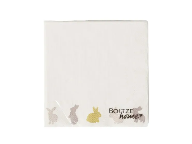 Boltze Servietten Tinka 2-fach Sortiert 3 cm x 165 cm x 165 cm Weiß-Beige* Tischtücher|Papier Servietten