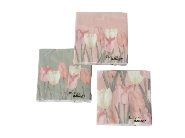 Boltze Servietten Tulipa 3-fach sortiert 20 Stück* Tischtücher|Papier Servietten