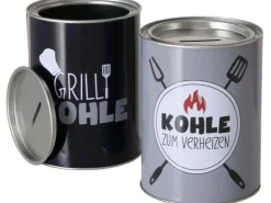 Boltze Spardose Grillzeit 2-fach Sortiert Schwarz-Grau* Geschenkartikel