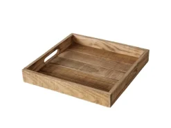 Boltze Tablett Mariam Mittel 28 cm x 28 cm Natur* Dekorative Figuren