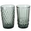 Boltze Trinkglas Aurora 2-fach Sortiert 13 cm x 8 cm x 13 cm Schwarz