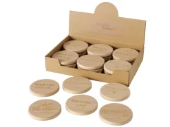 Boltze Untersetzer BBQ 6-fach Sortiert 1,5 cm x 10 cm x 1,5 cm Natur* Vasen