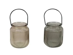 Boltze Windlicht 2-fach Sortiert Ø 9 cm x 10,5 cm Mehrfarbig* Windlichter