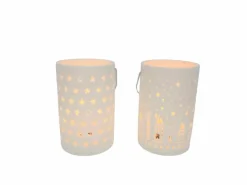 Boltze Windlicht 2-fach Sortiert Ø 8,7 cm x 13 cm Weiß* Windlichter