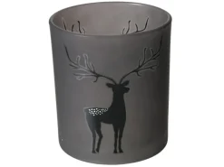Boltze Windlicht Hirsch Groß 2-fach Sortiert Ø 9 cm x 10 cm Mehrfarbig
