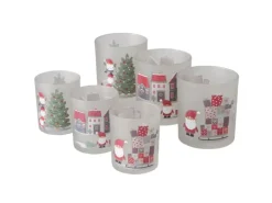 Boltze Windlicht Monti 2-er Set Ø 9 cm x 10,3 cm Mehrfarbig 3-fach sortiert* Windlichter