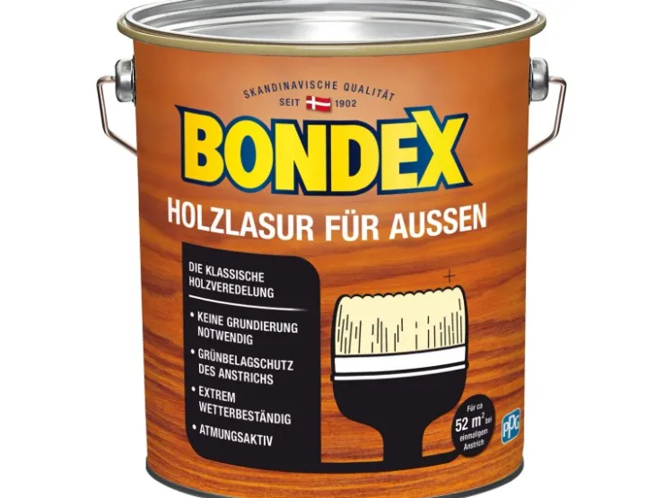 BONDEX Holzlasur für Außen seidenglänzend 4 l