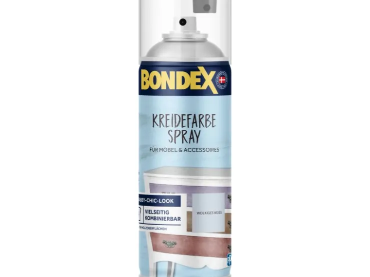BONDEX Kreidefarbe Spray Wolkiges Weiss 0,4 l* Bastelfarben|Kreativfarben