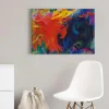 Bricoflor Abstrakte Kunst Leinwand Bild Wandbild In Gemälde Optik Für Wohnzimmer Und Schlafzimmer Buntes Leinwandbild Im Stil Abstrakter Malerei* Wanddekoration