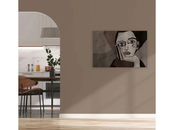 Bricoflor Abstraktes Bild Auf Leinwand Groß In 120 X 80 Cm Kunst Leinwandbild Mit Gemälde Ausgefallen Ideal Für Wohnzimmer* Wanddekoration