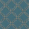 Bricoflor Art Deco Tapete in Blau Gold Retro Vliestapete Geometrisch für Wohnzimmer und Esszimmer Vlies Mustertapete mit Geometrie Design* Tapetenmuster