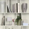 Bricoflor ausgefallene Tapete mit Bücherregal Muster 3D Tapete Ideal für Wohnzimmer und Büro Weiße Vliestapete mit Regel Design