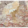 Bricoflor Backstein Tapete mit Alte Mauer Fototapete mit Steinmauer Ideal für Wohnzimmer und Flur Vlies Steintapete in 3D Optik in Rot Braun* Fototapeten