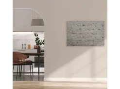 Bricoflor Badezimmer Deko Wandbilder In 120 X 80 Cm Leinwandbild In Steinoptik Hellgrau Ideal Für Küche Und Wohnzimmer