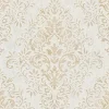 Bricoflor Barock Tapete Weiß Gold Elegante Schlafzimmer und Esszimmer Vliestapete mit Ornament Vintage Wandtapete mit Vinyl Im Nostalgie Stil
