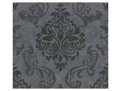 Bricoflor Barock Tapeten Panel anthrazit Tapete Selbstklebend Ideal für Schlafzimmer und Wohnzimmer Vintage Vliestapete mit Ornament als Wandpaneel* Dekorative Tapeten