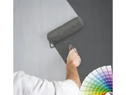 Bricoflor überstreichbare Tapete Dünne Linien Einfarbige Vliestapete mit Vinyl zum überstreichen Uni Wandtapete Ideal für Küche und Flur