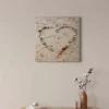 Bricoflor Bild Mit Steinen Als Herz Leinwand Bild Mit Strand Motiv Ideal Für Schlafzimmer Und Badezimmer Wandbild Im Maritimen Stil In Beige Und Grau* Wanddekoration