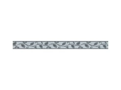 Bricoflor Blätter Bordüre aus Vlies und Vinyl Selbstklebende Tapetenbordüre in Grau Moderne Küchenbordüre mit Floralem Design