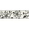 Bricoflor Bordüre in Schwarz Weiß Selbstklebende Tapetenbordüre Ideal für Küche und Wohnzimmer Moderne Vinyl Tapetenborte mit Blumen* Bordüren