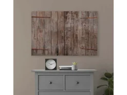 Bricoflor Deko Bild Mit Scheune Beiges Wandbild Mit Holz Motiv Im Landhausstil Leinwandbild Rustikal In 120 X 80 Cm Für Küche