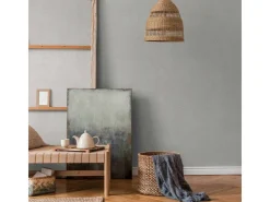 Bricoflor Ethno Tapete Weiß Grau Helle Vliestapete mit Kreis Design Afrikanische Vlies Mustertapete mit Teller Muster für Küche und Esszimmer* Tapezierzubehör