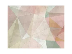 Bricoflor Geometrische Tapete In Betonoptik Bunt Pastellfarben Vliestapete Mit Dreiecken Ideal Für Jugendzimmer Und Wohnzimmer