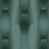 Bricoflor Geometrische Tapete in Petrol Gold 3D Vliestapete Dunkelgrün Ideal für Wohnzimmer und Büro Vlies Fototapete Futuristisch mit Grafik Design* Tapetenmuster