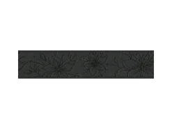 Bricoflor Glitzer Tapetenbordüre in Schwarz Selbstklebende Tapeten Bordüre mit Blumen Florale Tapetenborte Ideal für Wohnzimmer und Flur