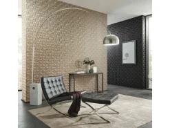 Bricoflor Goldene Tapete Geometrisch Moderne Vliestapete mit Dreieck Design in Gold Mustertapete mit Metallic Effekt für Schlafzimmer und Esszimmer