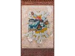 Bricoflor Graffiti Tapete Für Jugendzimmer Und Kinderzimmer Vliestapete In Steinoptik Fototapete Für Kinder Mit Mauer Design
