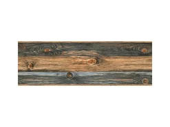 Bricoflor Holz Tapeten Bordüre Selbstklebende Tapetenbordüre in Holzoptik in Grau Braun Breite Wohnzimmer und Küchen Wandbordüre aus Vlies und Vinyl* Bordüren