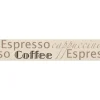 Bricoflor Küchenbordüre in Beige und Braun Kaffee Tapeten Bordüre Selbstklebend Vlies Tapetenborte mit Vinyl Schriftzug für Cafe und Küche