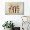 Bricoflor Kunst Wandbild Im Stil Gemälde Mit Personen Leinwand Bild Mit Abstrakter Malerei In Beige Und Braun Moderne Kunst Wandbild Für Büro Und Flur* Wanddekoration