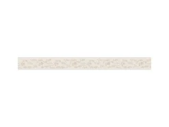 Bricoflor Landhaus Tapetenbordüre Selbstklebend Blümchen Tapeten Bordüre Ideal für Bad und Küche im Landhausstil Vlies Tapetenborte in Weiß und Gold* Bordüren