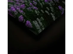 Bricoflor Leinwandbild Mit Lavendel Blau Lila Für Schlafzimmer Und Badezimmer Wandbild Lavendelfeld In Sonnenuntergang Romantisch* Wanddekoration