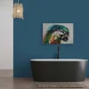 Bricoflor Leinwandbild Mit Papagei Gemalt Kunst Wandbild Mit Vogel Für Kinderzimmer Und Büro Bild Farbverlauf In 90 X 60 Cm* Wanddekoration