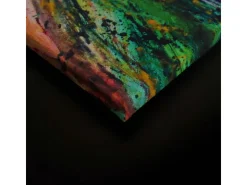 Bricoflor Leinwandbild Mit Papagei Gemalt Kunst Wandbild Mit Vogel Für Kinderzimmer Und Büro Bild Farbverlauf In 90 X 60 Cm* Wanddekoration