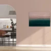 Bricoflor Leinwandbild Mit Farbverlauf Bild Für Schlafzimmer Und Mädchenzimmer Wandbild In Aquarell Optik Grün Rosa In 120 X 80 Cm