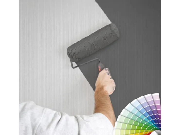 Bricoflor Moderne Tapete Gestreift Uni Vliestapete mit Streifen Klassisch Ideal für Wohnzimmer und Büro Vlies Streifentapete Hell überstreichbar* Überstreichbare Tapeten