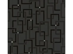 Bricoflor Moderne Tapete anthrazit Schwarz Geometrische Vliestapete mit Muster aus Vinyl Schwarze Wandtapete Ideal für Wohnzimmer und Küche* Dekorative Tapeten