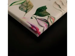 Bricoflor Pastell Leinwandbild Mit Frühlingsblumen Canvas Wandbild Mit Vögeln Und Rosen Schlafzimmer Bild Auf Keilrahmen In Rosa Und Grün* Wanddekoration